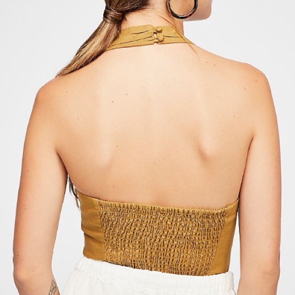Free People Mustard Halter Top - Picture 2 of 3